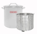 40 Quart Stainless Steel Stock Pot with Steamer Basket and Propane Stove U513