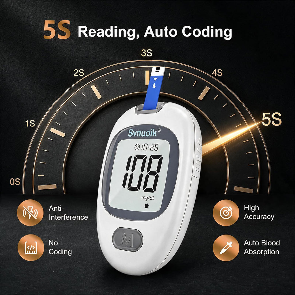Blood Glucose Monitor Kit with 100 Strips & Lancets Q1788
