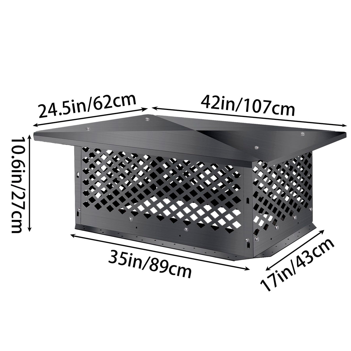 Black Alloy Steel Chimney Cap F904