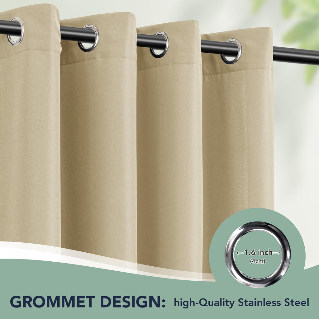 Waterproof Outdoor Curtains 6 Panels O43521