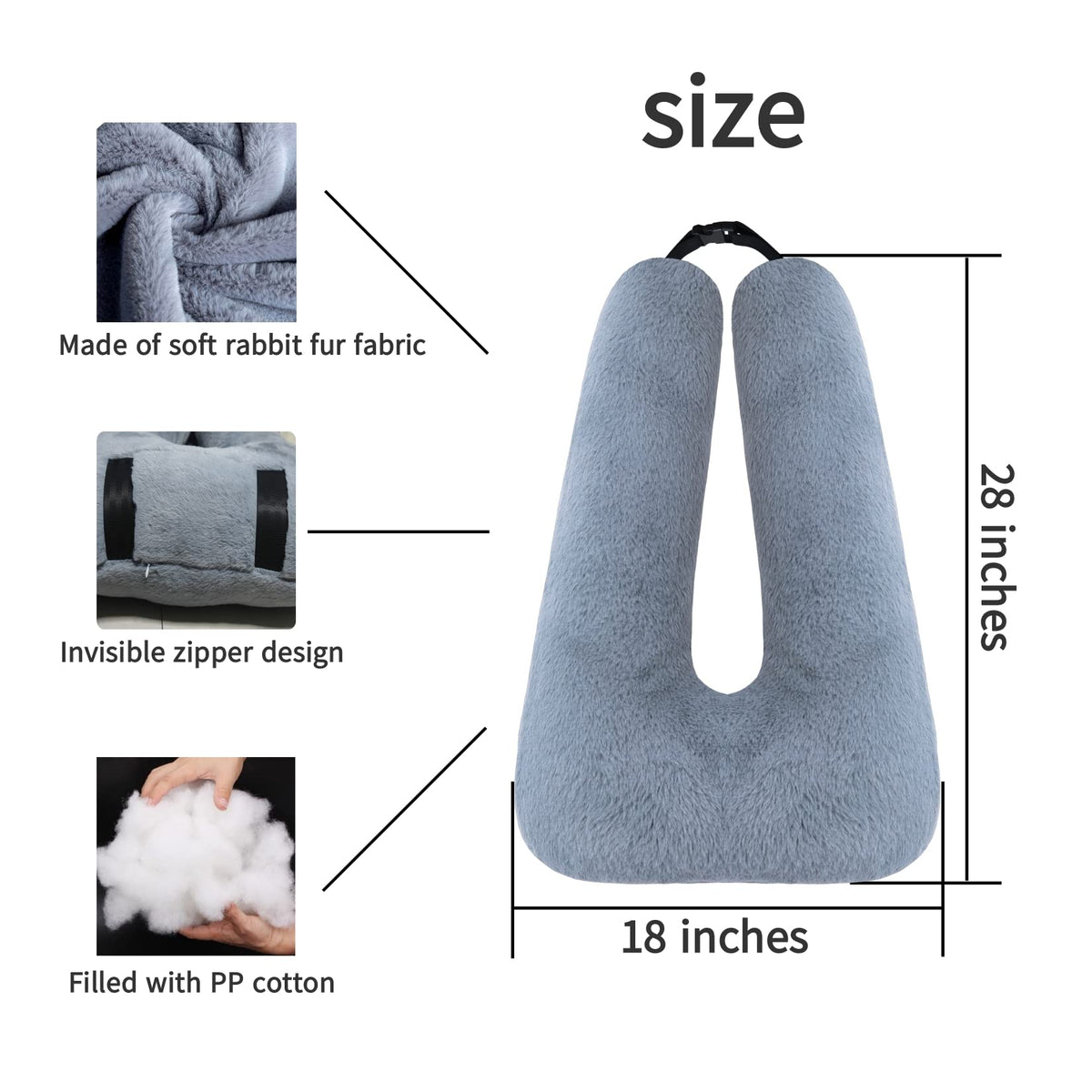 Travel Pillow Dark Gray Z31461