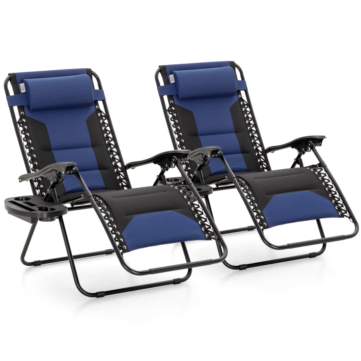 Foldable Zero Gravity Chair Set of 2 Blue B520516