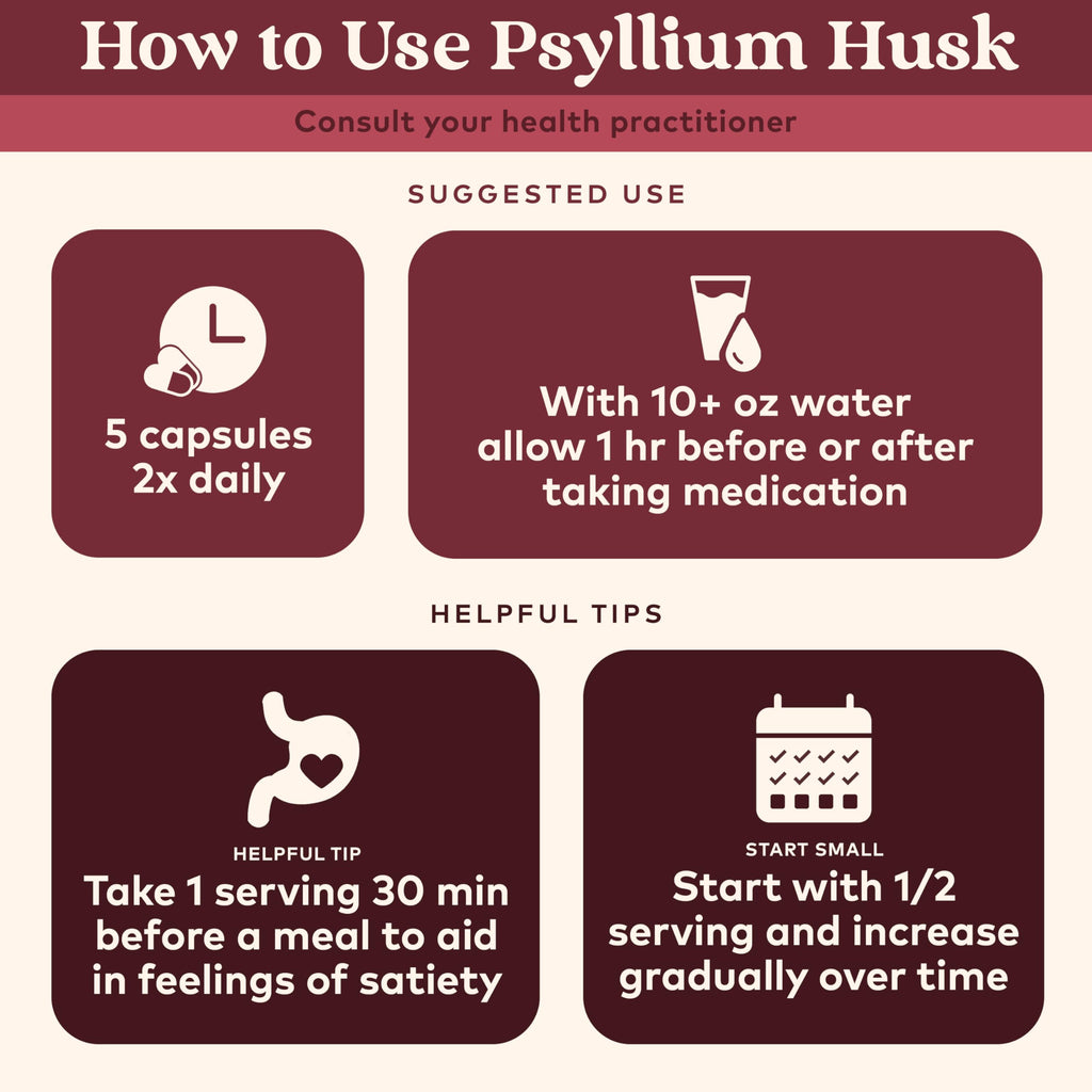Psyllium Husk Capsules Fiber Supplement Vegan 180 Count O7708