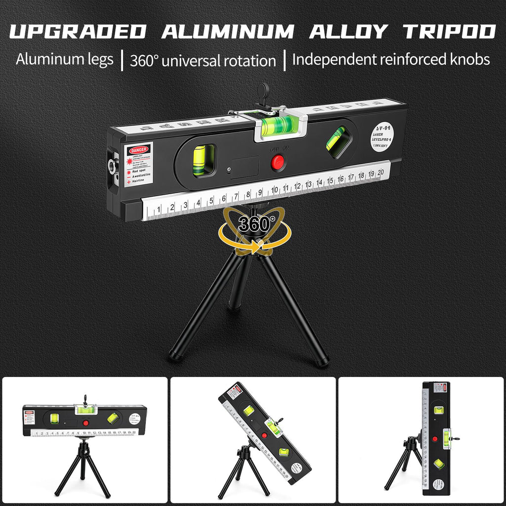 4-in-1 Laser Level with Tripod Magnetic F50186