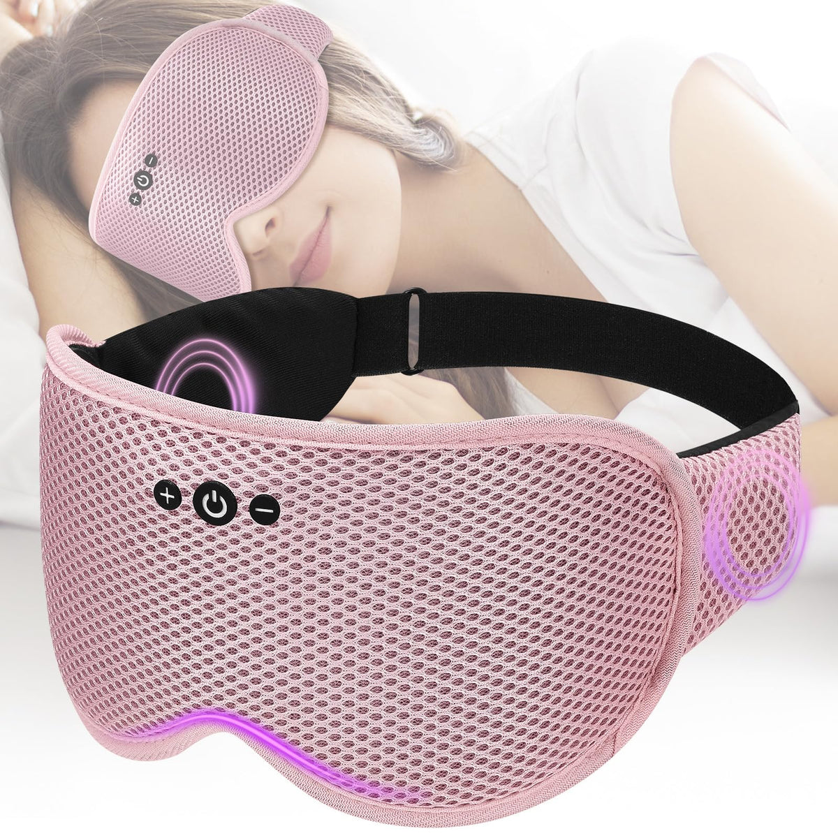 3D Contoured Sleep Mask with Bluetooth Headphones A1961