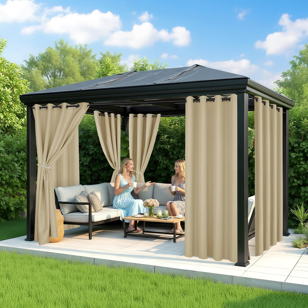 Waterproof Outdoor Curtains 6 Panels O43521