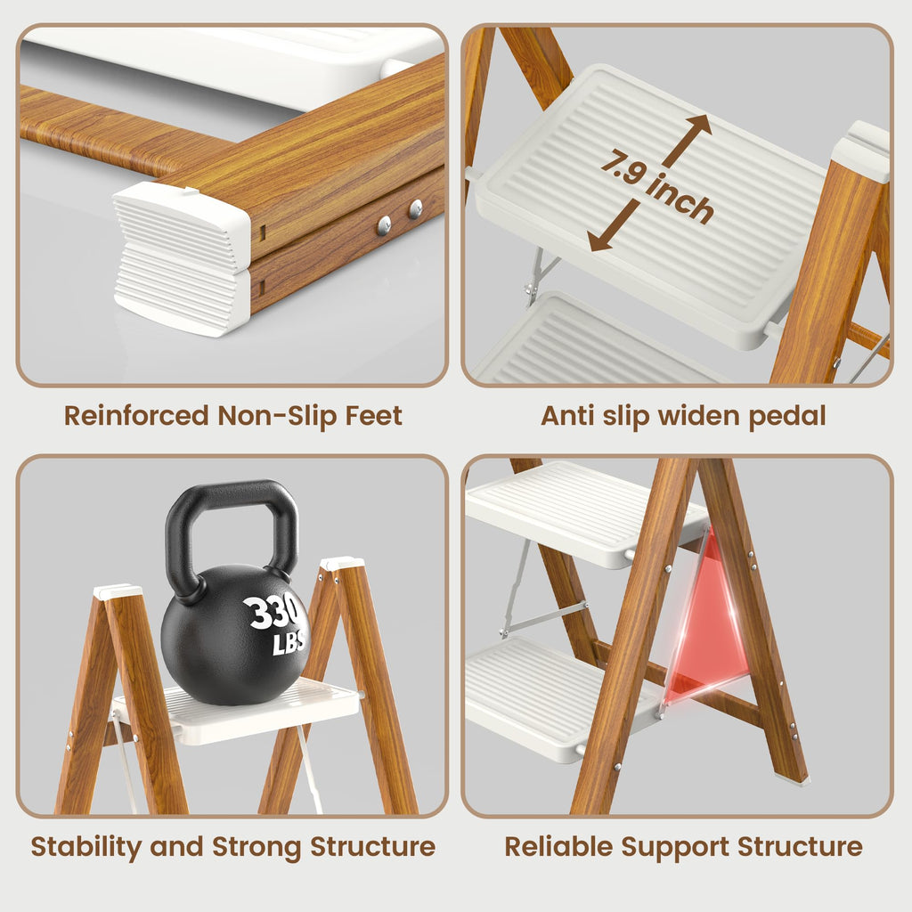 Lightweight Aluminum Folding Step Stool D4421