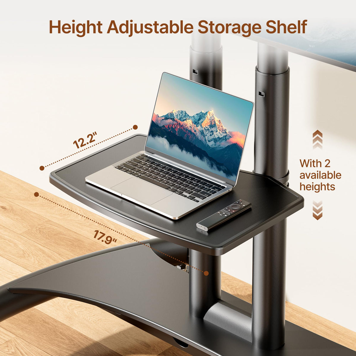 Rolling TV Stand with Shelf for 32-83" TV N644923