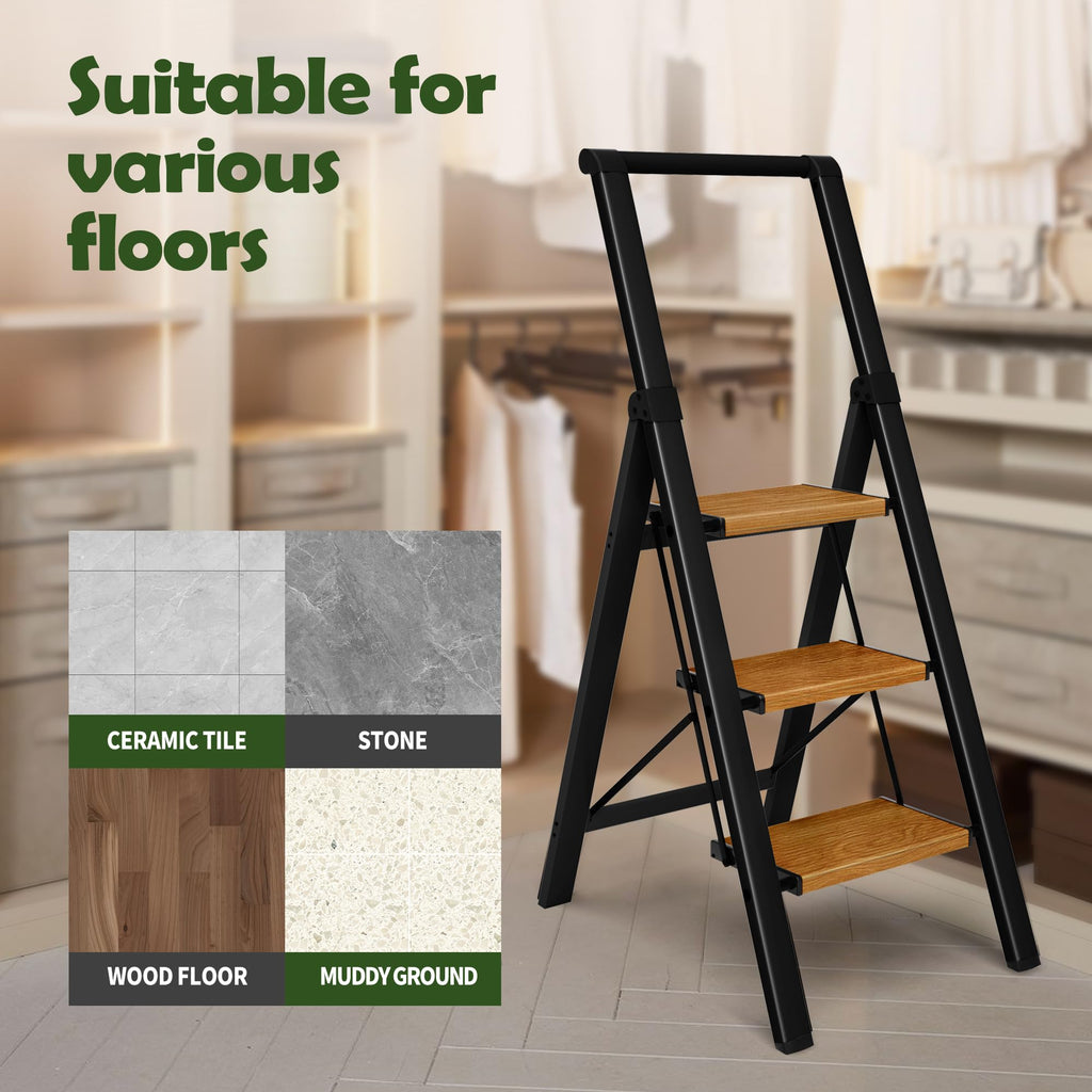 3 Step Aluminum Foldable Step Stool K71297