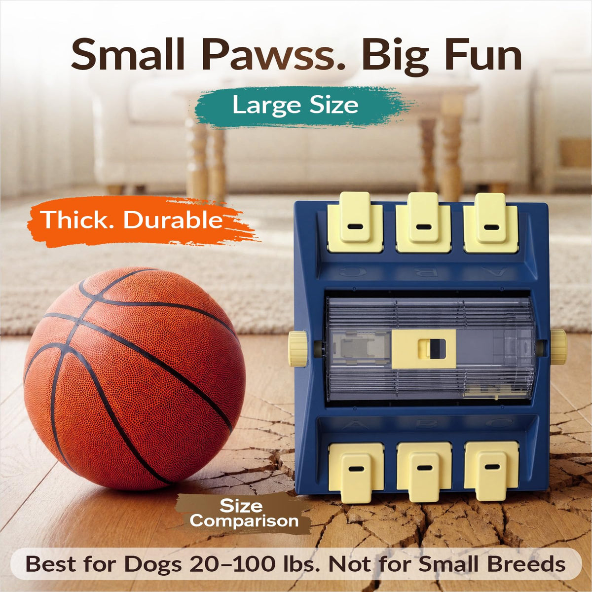 2-Level Dog Puzzle Toy Rotating Treat Dispenser K25697