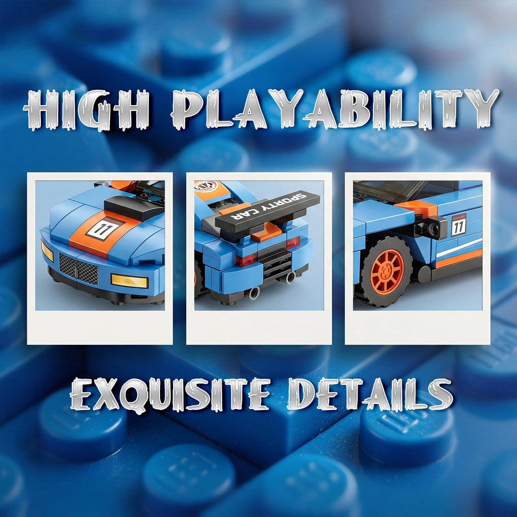 Racing Car Building Toy Set with Container Box M380