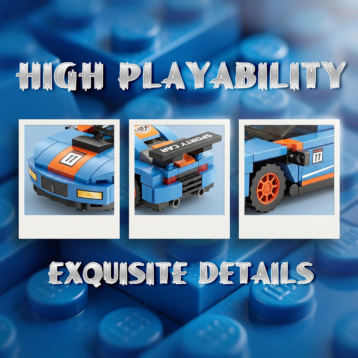 Racing Car Building Toy Set with Container Box M380
