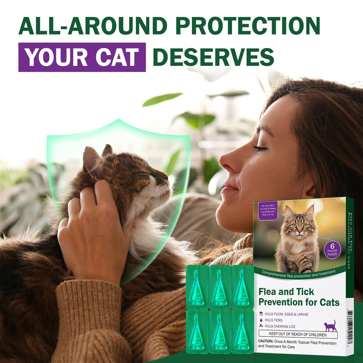 Flea and Tick Prevention for Cats Over 1.5 lbs Q714310