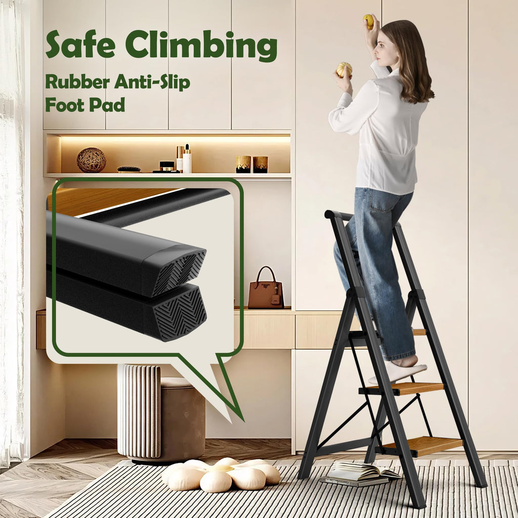3 Step Aluminum Foldable Step Stool K71297