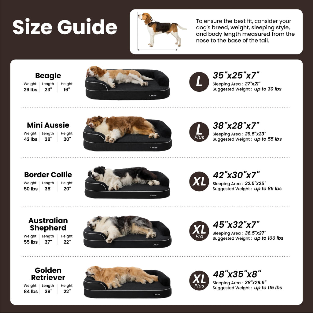 Black 42" Orthopedic Dog Beds F680