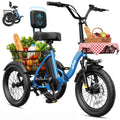 1200W Folding Electric Trike with Cargo Rack V434