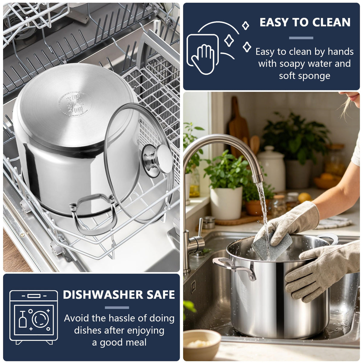 12 Quart Stainless Steel Stock Pot with Lid K8556