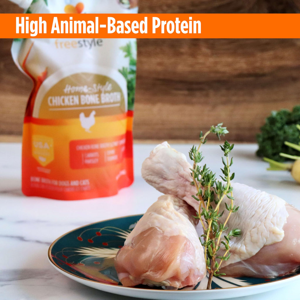 Bone Broth Food Topper for Cats and Dogs 20 FL Oz Y186499