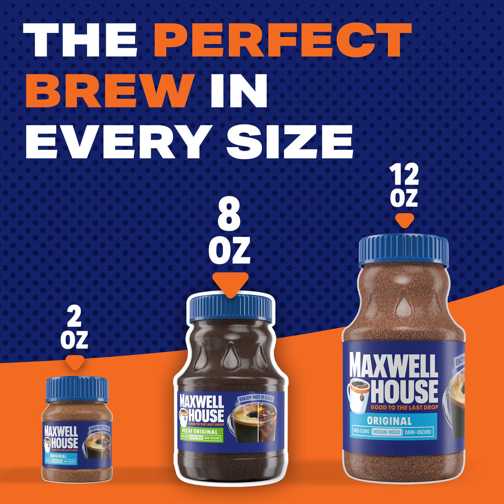Instant Coffee, Original Roast Decaffeinated, 8 oz Jar D1925