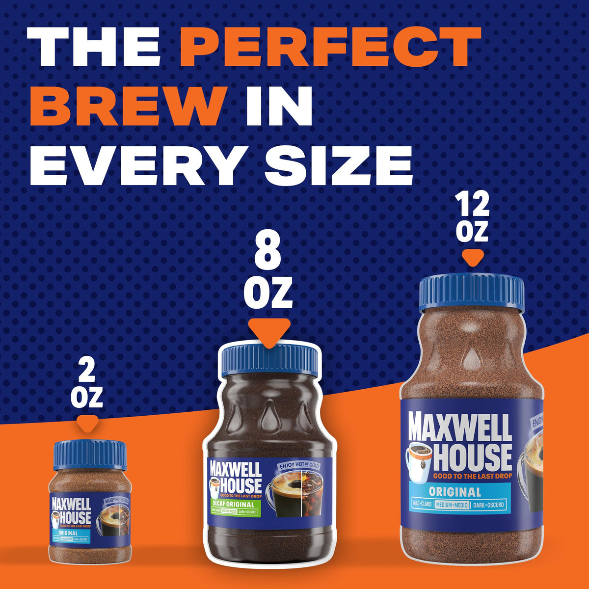 Instant Coffee, Original Roast Decaffeinated, 8 oz Jar D1925