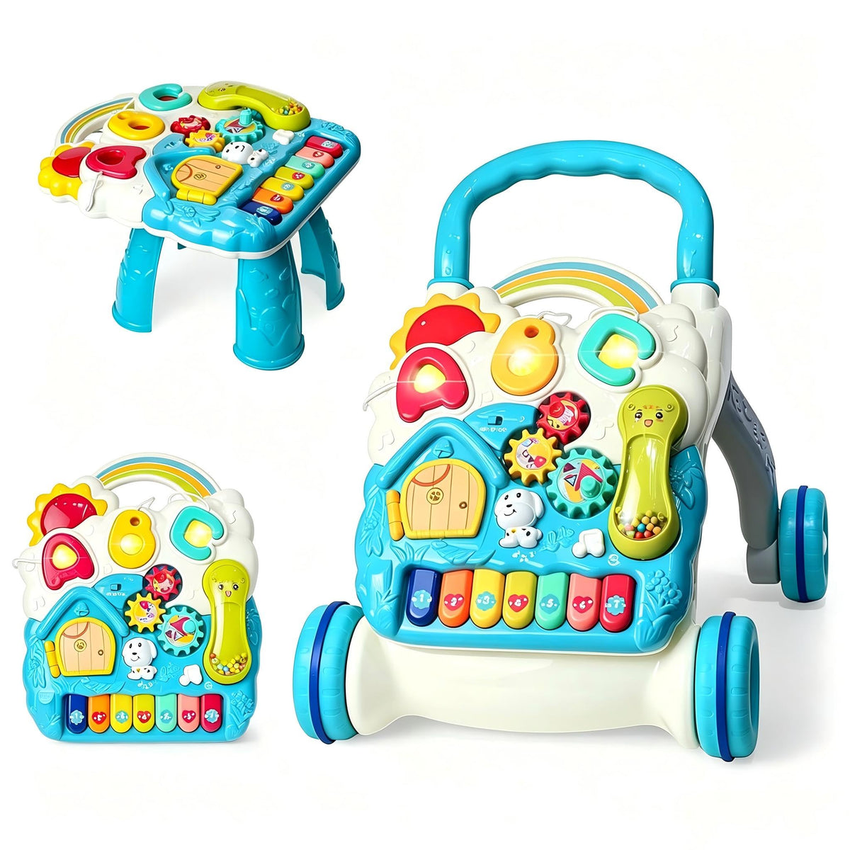 3 in 1 Baby Walker with Sounds Music Play Panel E109693
