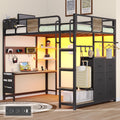 Twin Loft Bed with Storage and 6 Drawers D180