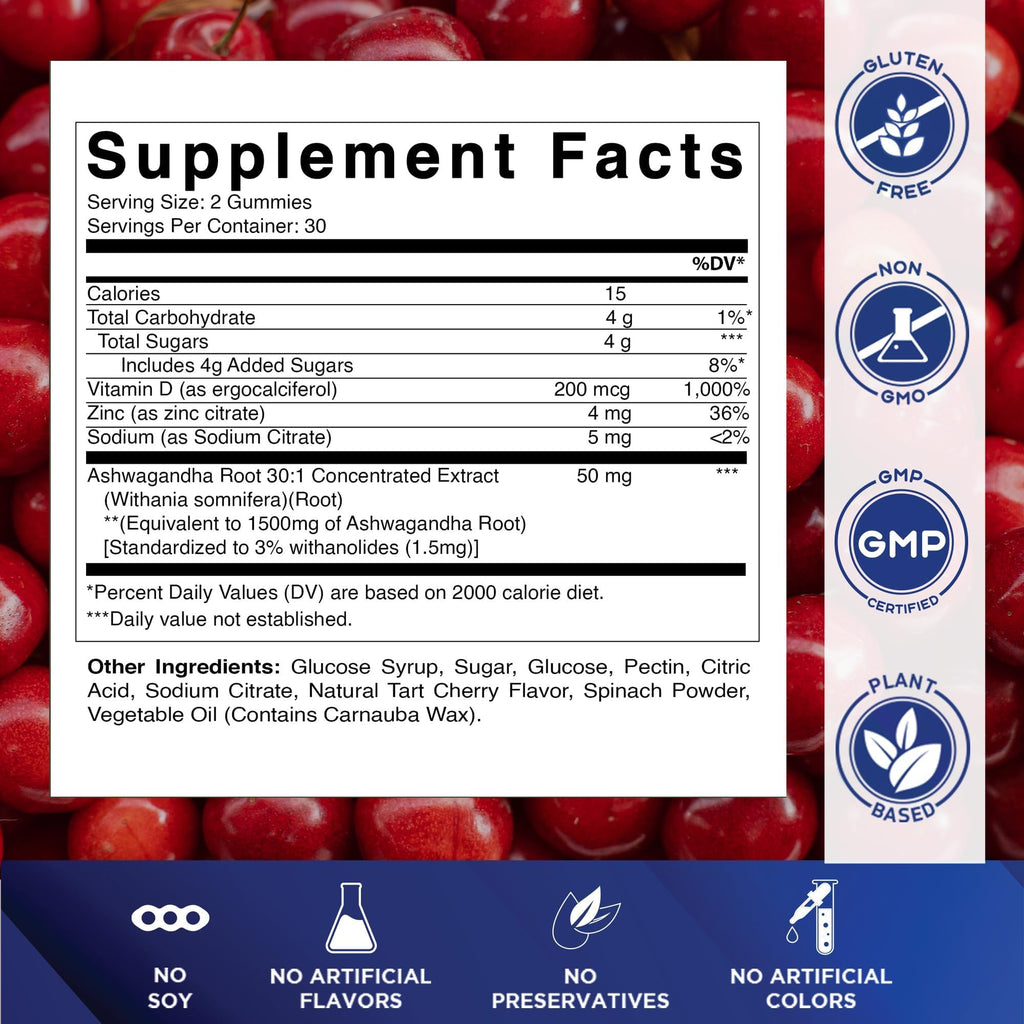Ashwagandha Gummies 30:1 Extract U97487