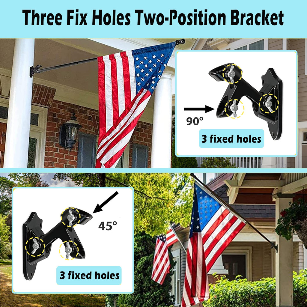5FT Tangle Free Spinning Metal Flag Pole Kit with 3x5 Flag Z30543