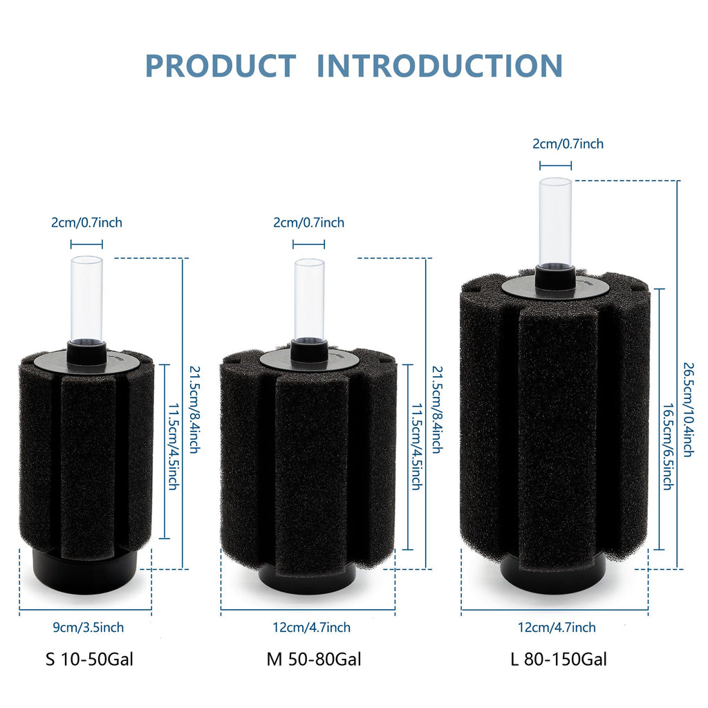 150 Gal Aquarium Sponge Filter with Air Stone V5119