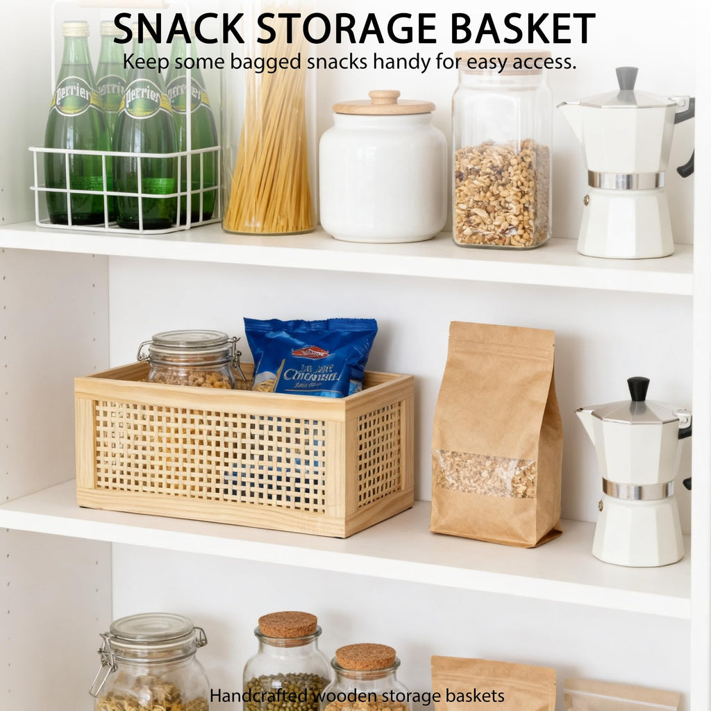 Rectangular Rattan Woven Storage Basket N46610