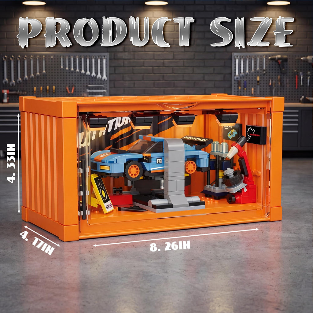 Racing Car Building Toy Set with Container Box M380