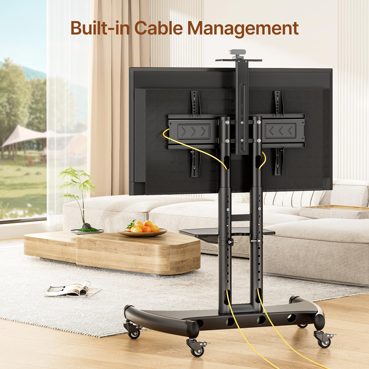Rolling TV Stand with Shelf for 32-83" TV N644923