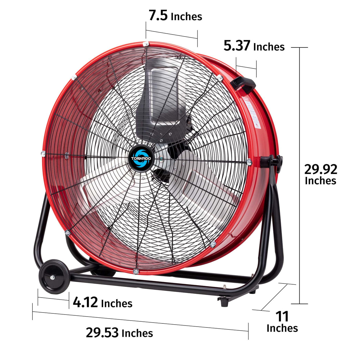 24 Inch High Velocity 3 Speed Metal Drum Fan Y41595