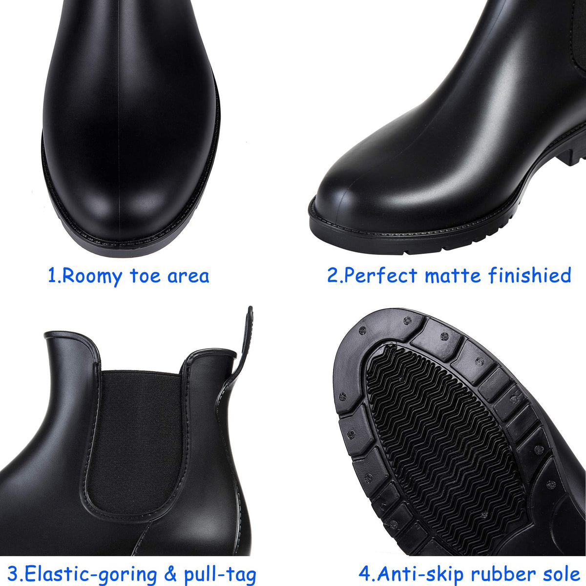Ankle Rain Boots Waterproof Chelsea Boots I824648