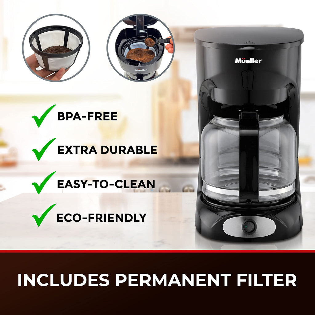 12-Cup Drip Coffee Maker with Glass Carafe U1037