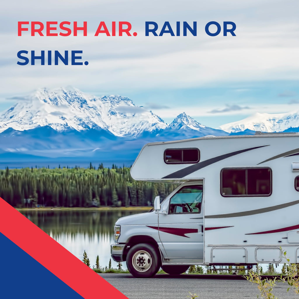 White 10 Speed Reversible RV Vent Fan with Thermostat W280