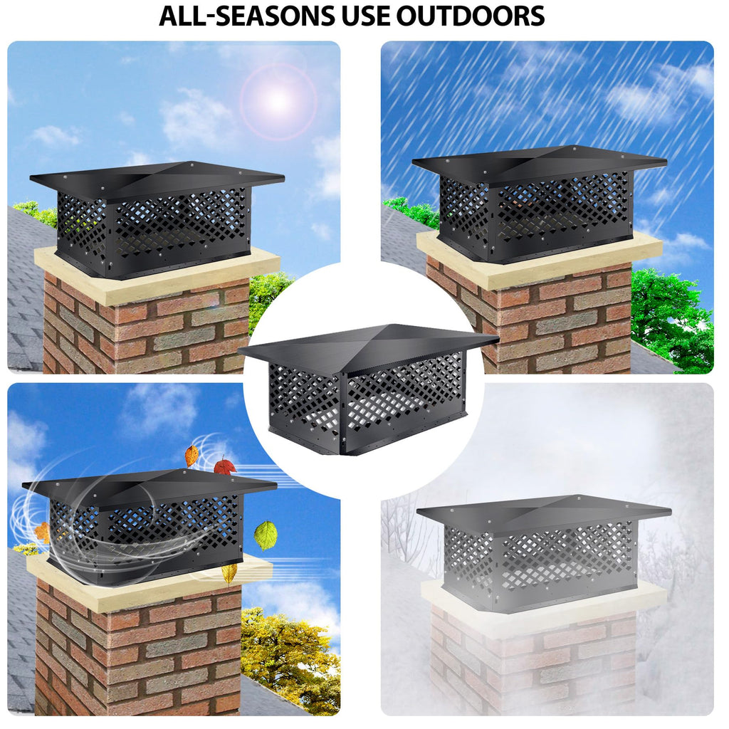 Black Alloy Steel Chimney Cap F904