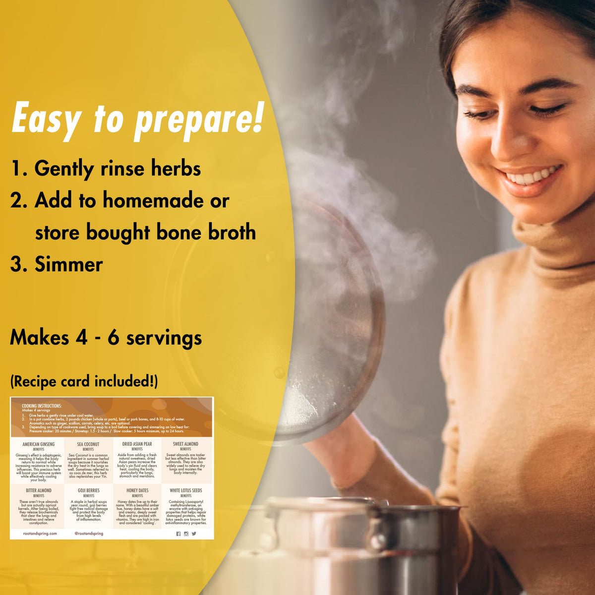 Chinese Herbal Soup Mix Packet 4 to 6 Servings P89171