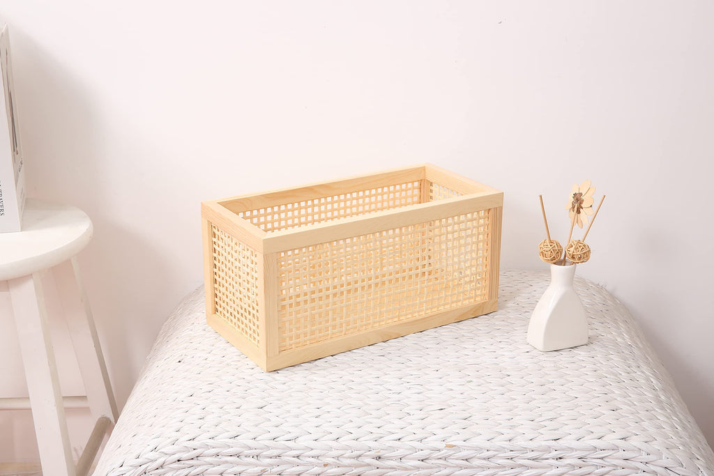 Rectangular Rattan Woven Storage Basket N46610