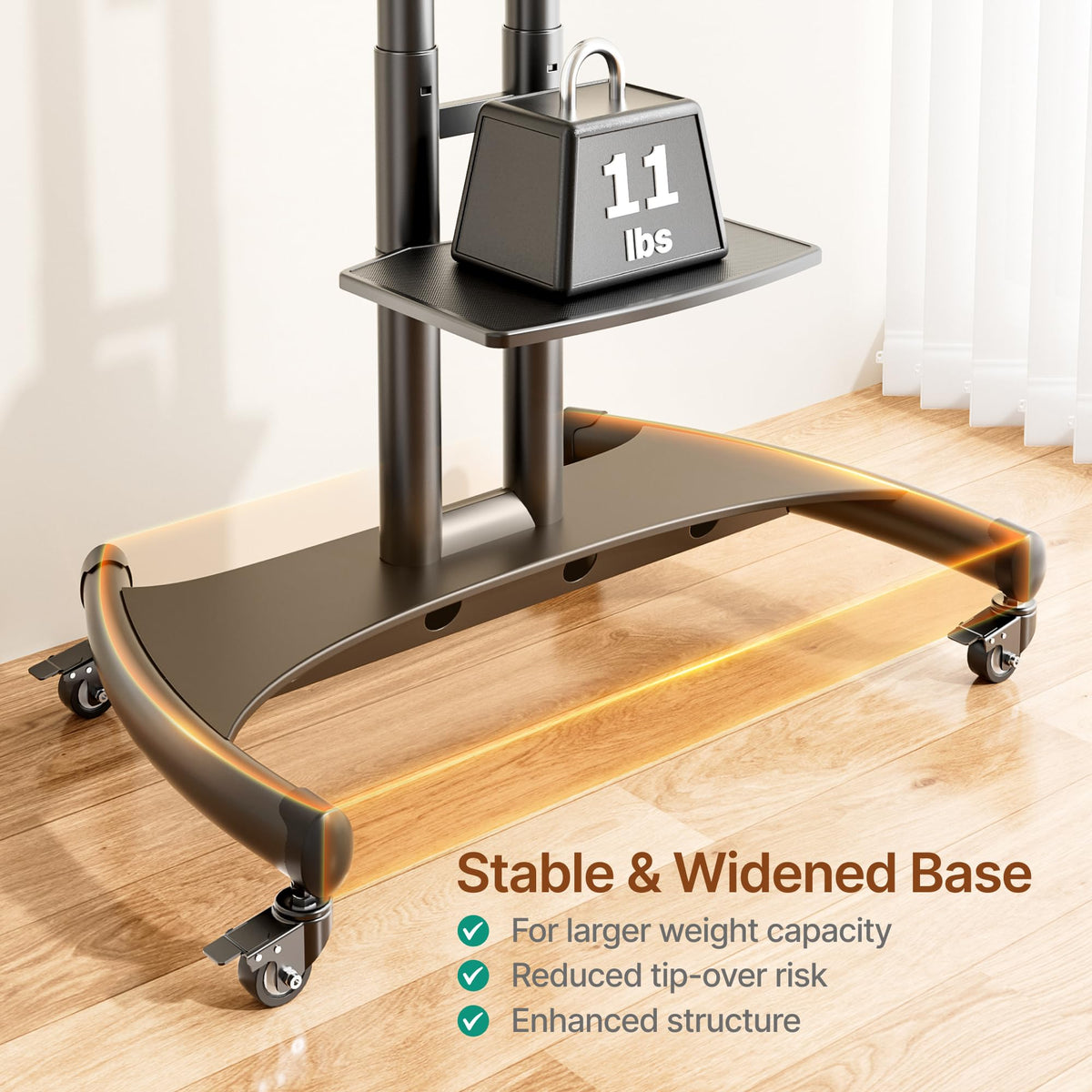 Rolling TV Stand with Shelf for 32-83" TV N644923