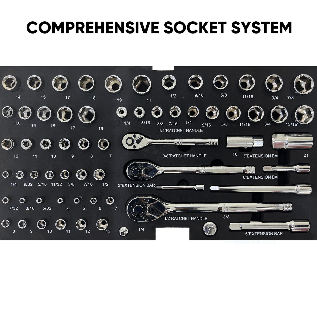 3-Drawer Steel Tool Chest with 439-Piece Mechanics Tool Set G615029