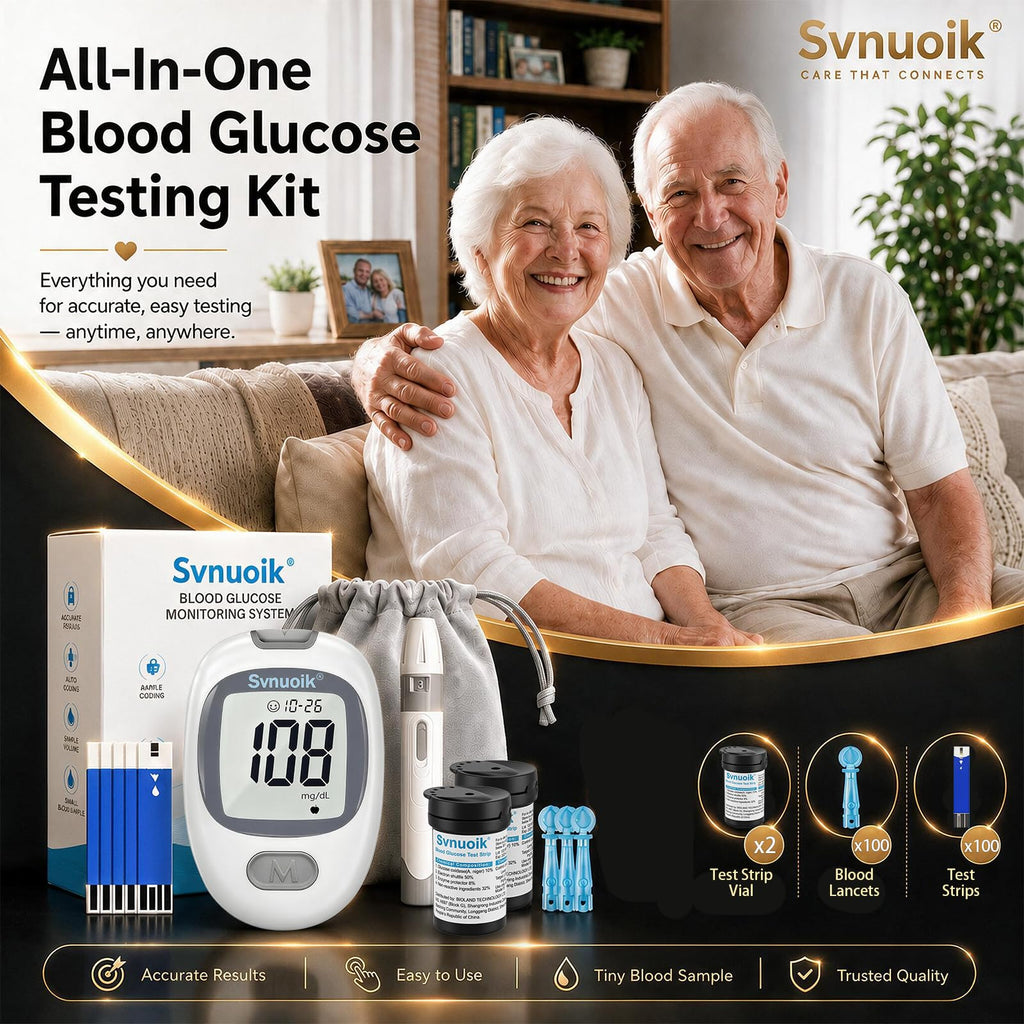 Blood Glucose Monitor Kit with 100 Strips & Lancets Q1788