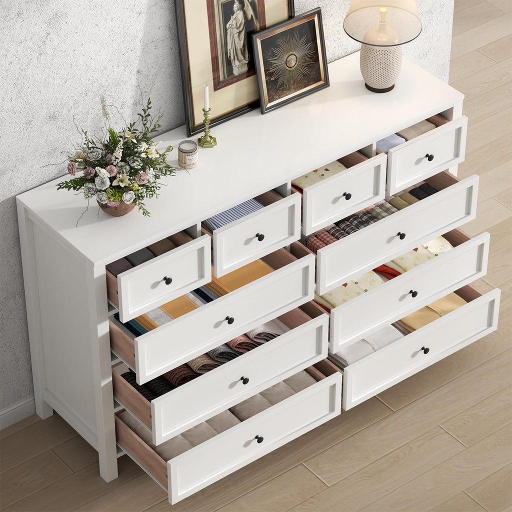 White 10 Drawers Dresser A381