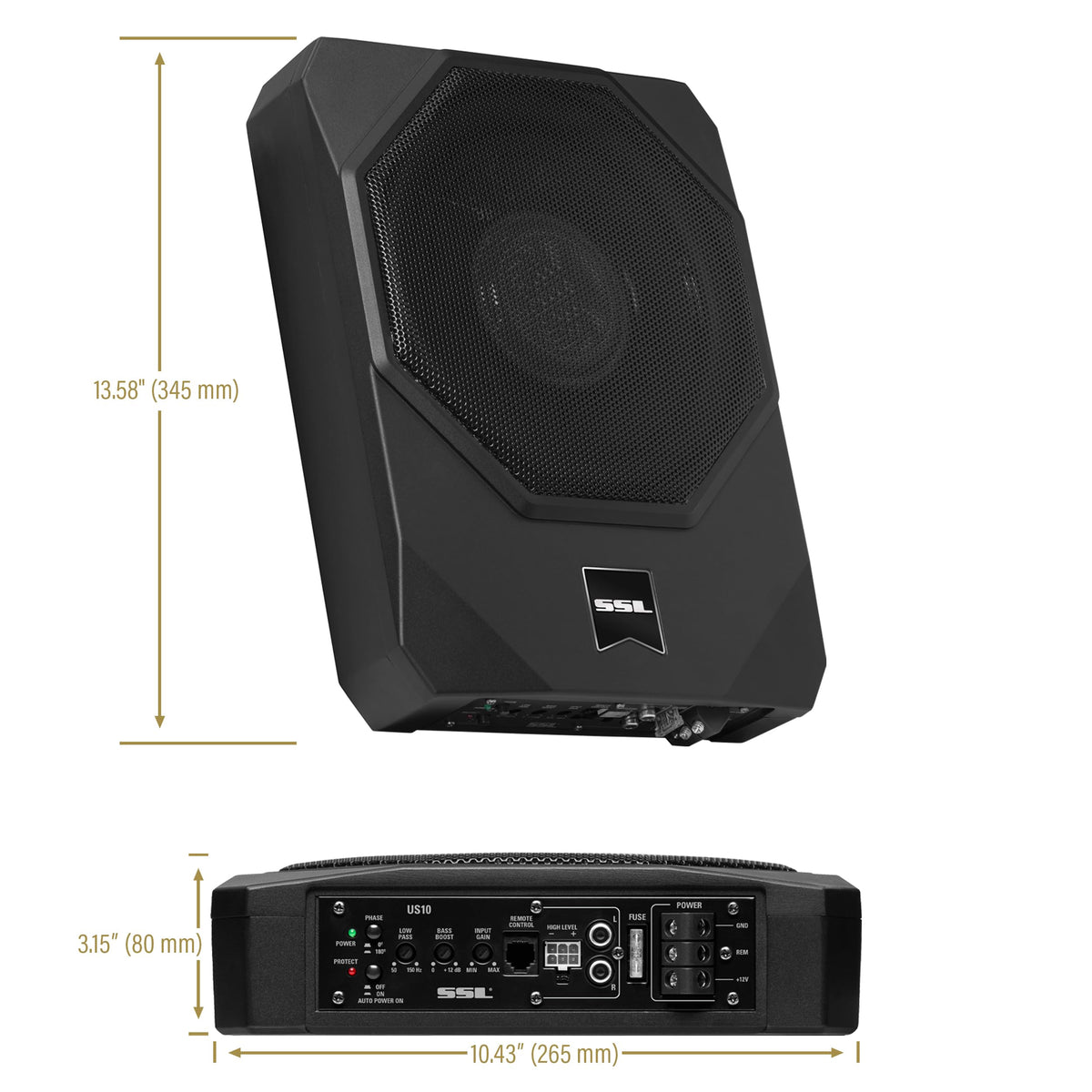 10 Inch Under Seat Car Subwoofer T321241