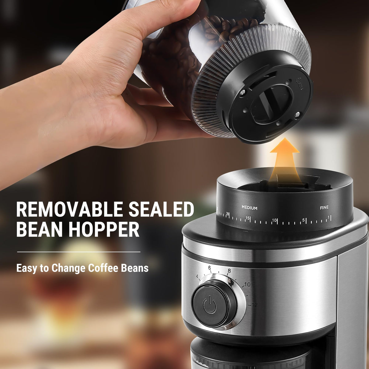 Electric Conical Burr Coffee Grinder with 30 Grind Settings V855825