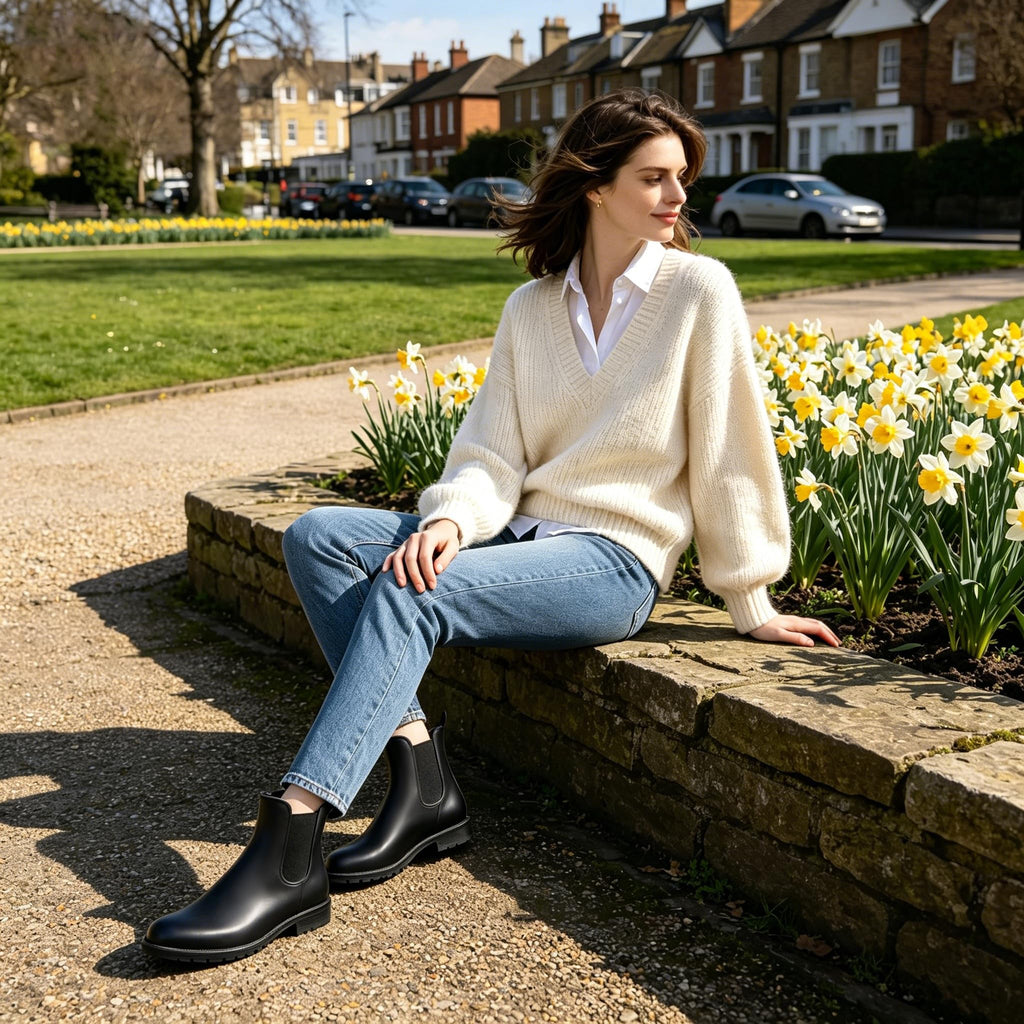 Ankle Rain Boots Waterproof Chelsea Boots I824648