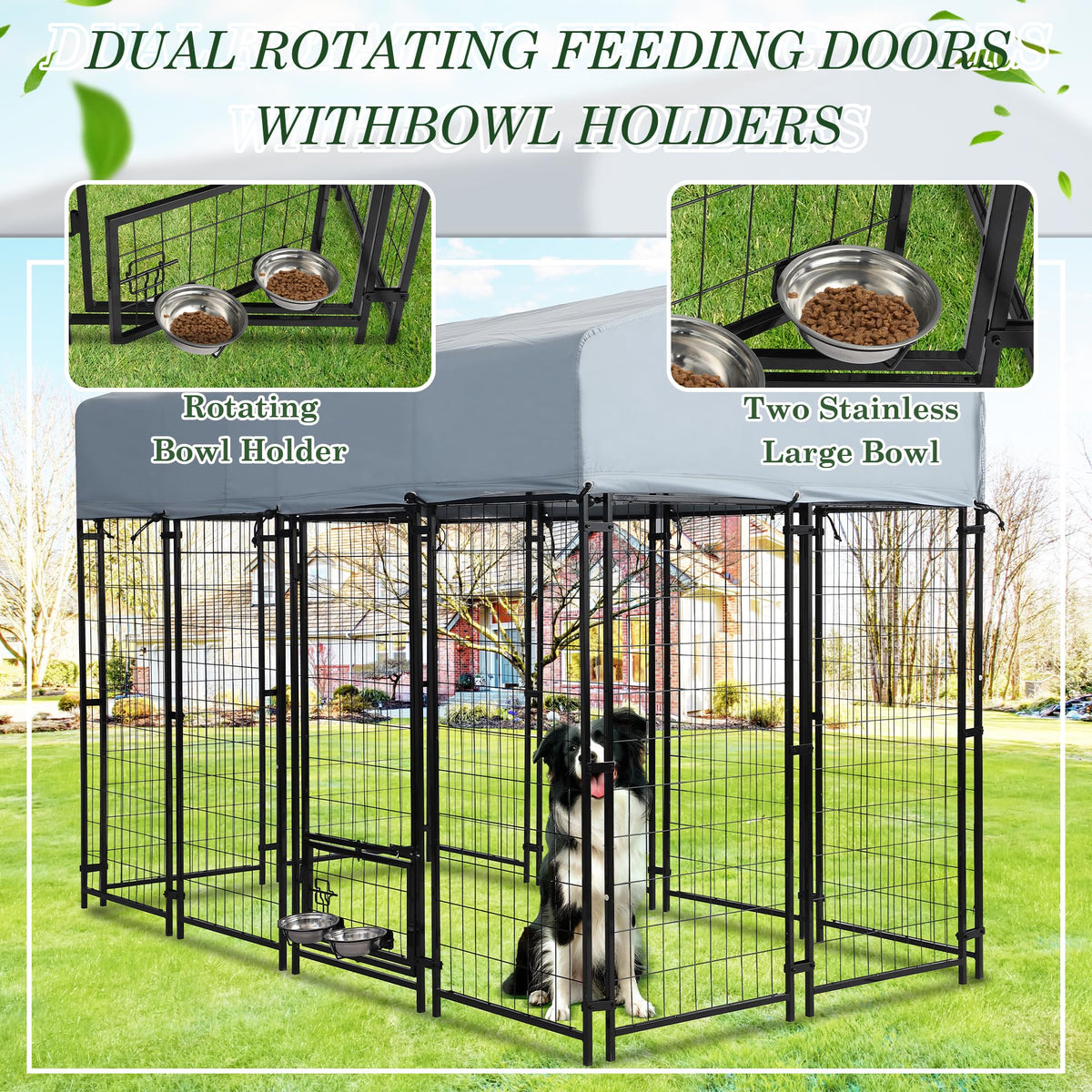8x4x5.7 FT Outdoor Dog Kennel R57512