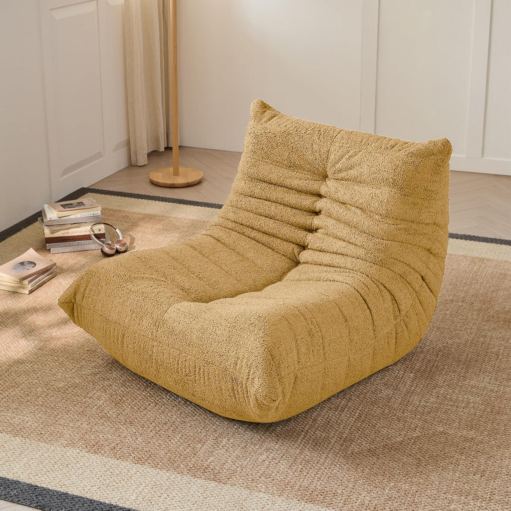 Yellow 1 Seater Bean Bag Chair N33390