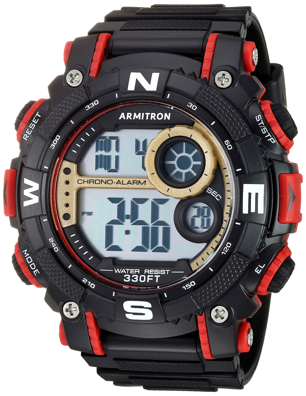 Digital Chronograph Resin Strap Watch F136164