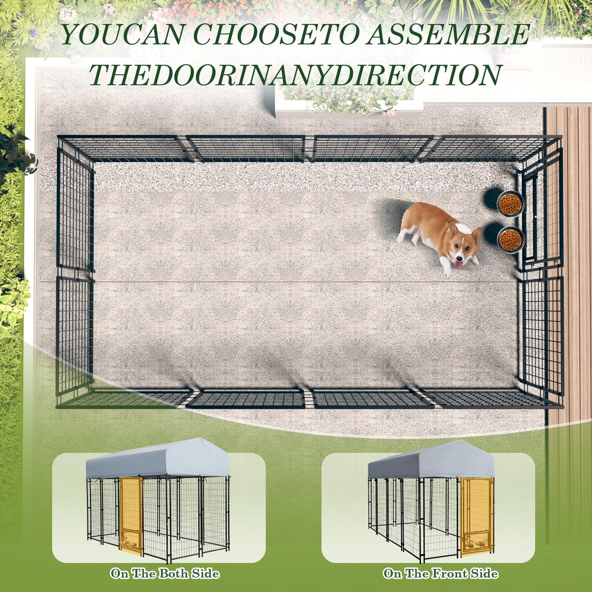 8x4x5.7 FT Outdoor Dog Kennel R57512